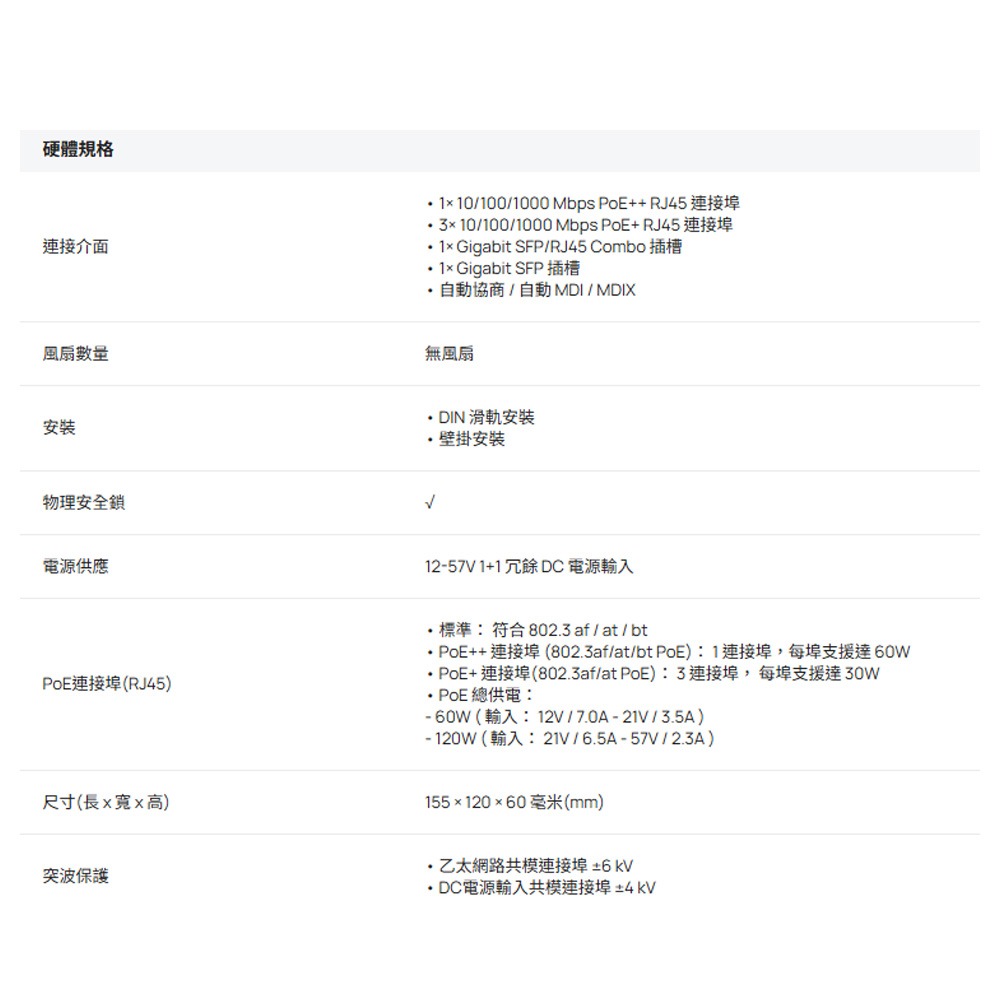 TP-LINK 昌運監視器 IES206GPP Omada 6埠 Gigabit 工業級簡易管理型交換器-細節圖2