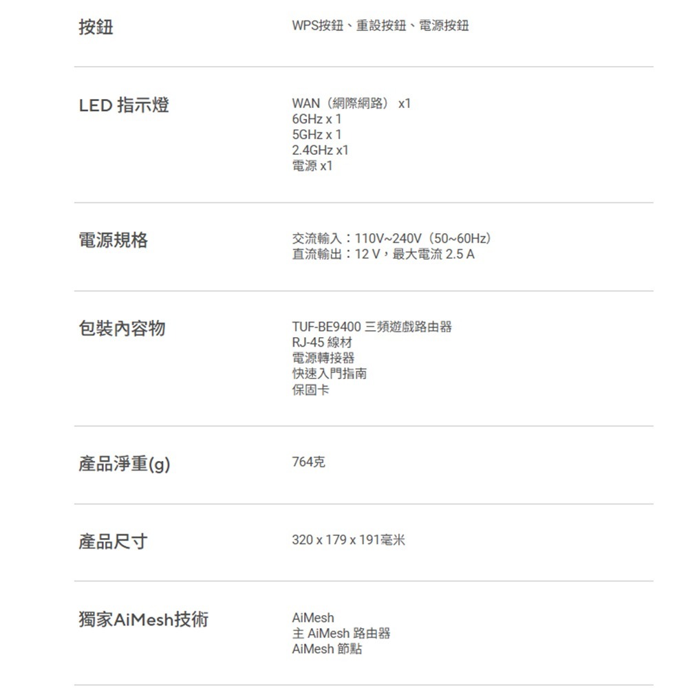 昌運監視器 ASUS華碩 TUF Gaming BE9400 三頻 WiFi 7 可擴充電競路由器-細節圖4