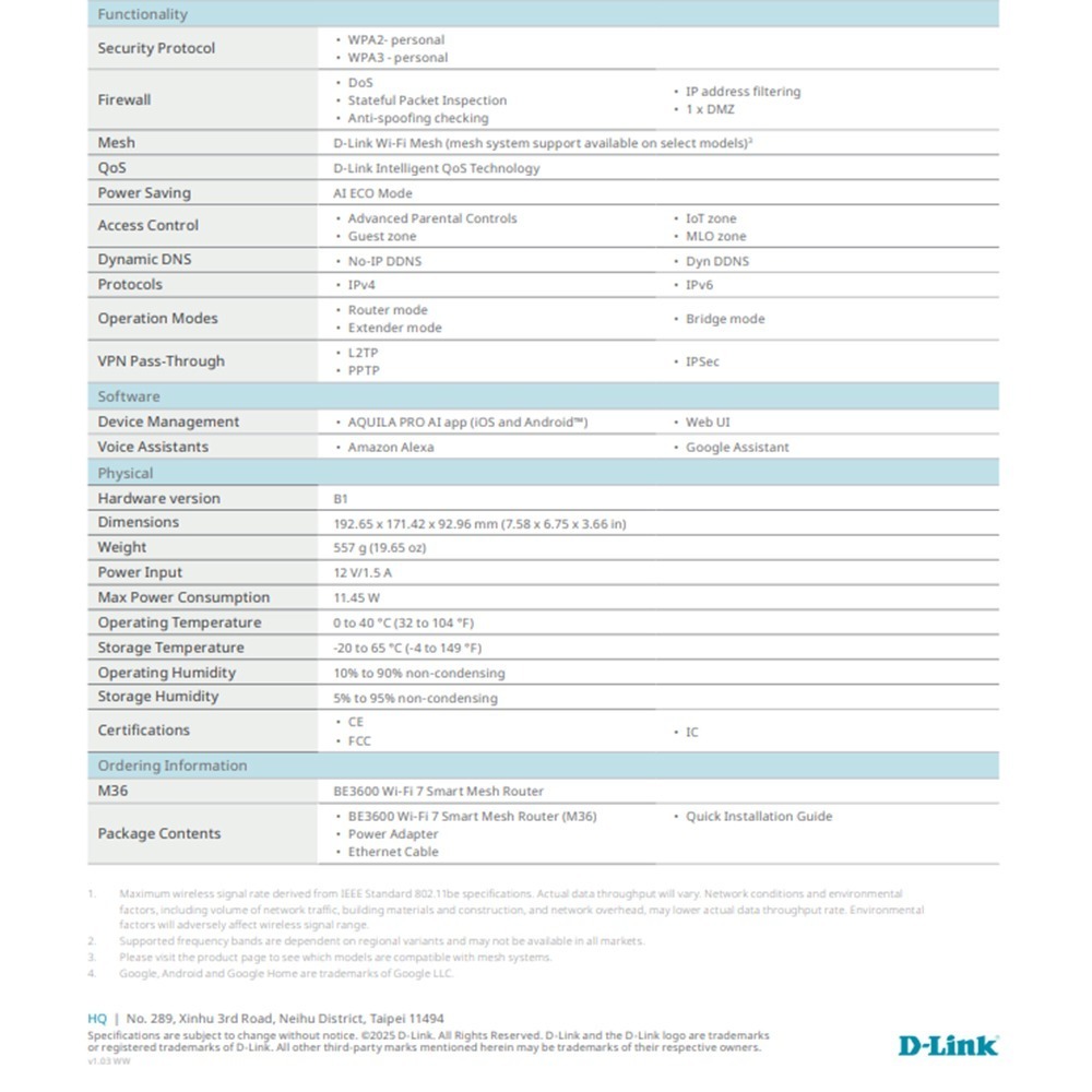 昌運監視器 D-Link 友訊 M36 BE3600 Wi-Fi 7無線MESH路由器-細節圖4