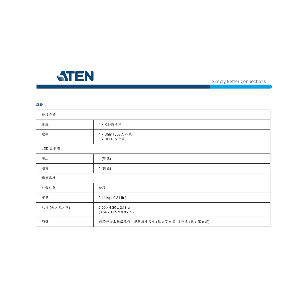 昌運監視器 ATEN 宏正 KA7170 USB VGA 電腦端模組支援複合視訊訊號-細節圖3