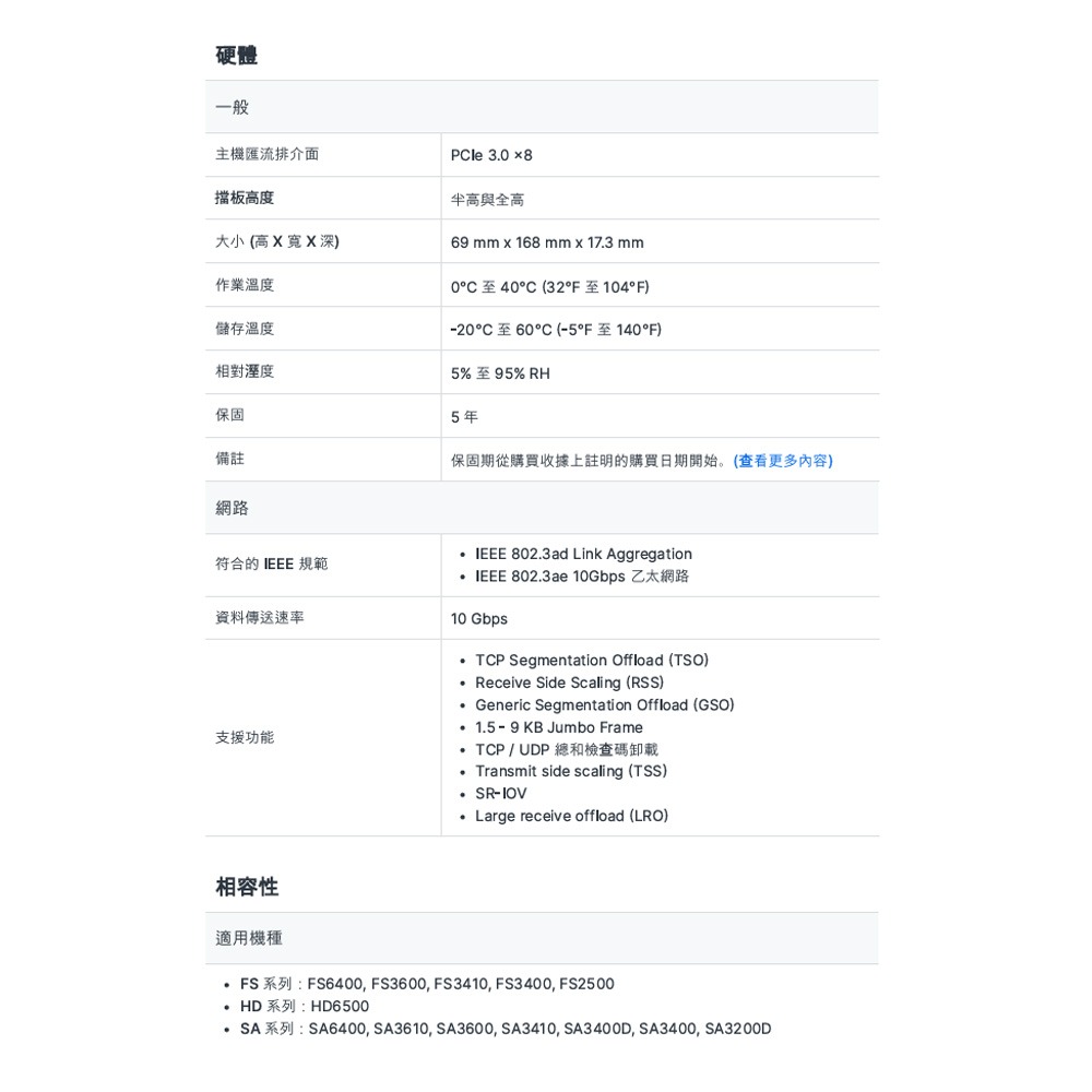 昌運監視器 Synology群暉 E10G30-F2 適用於Synology系統的雙埠10GbE SFP+ 擴充卡-細節圖2