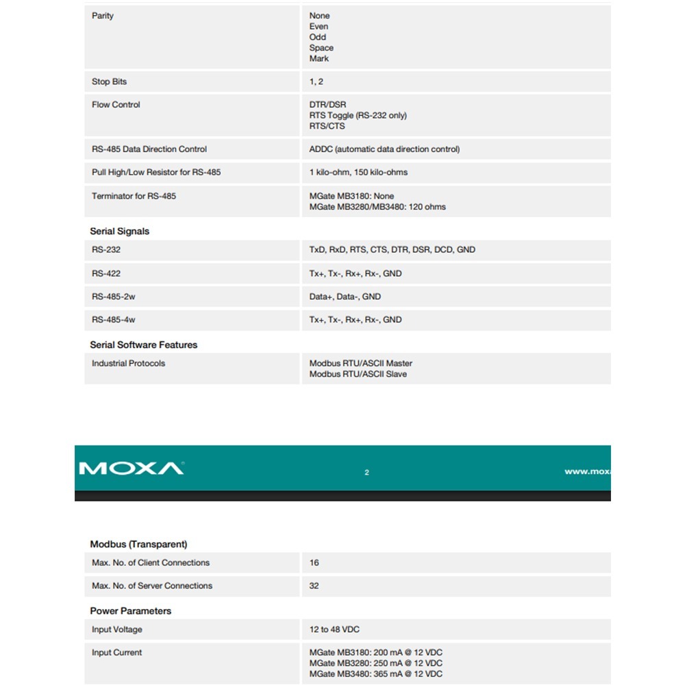 昌運監視器 MOXA MGate MB3180/US 1埠標準串列轉Modbus閘道器-細節圖4