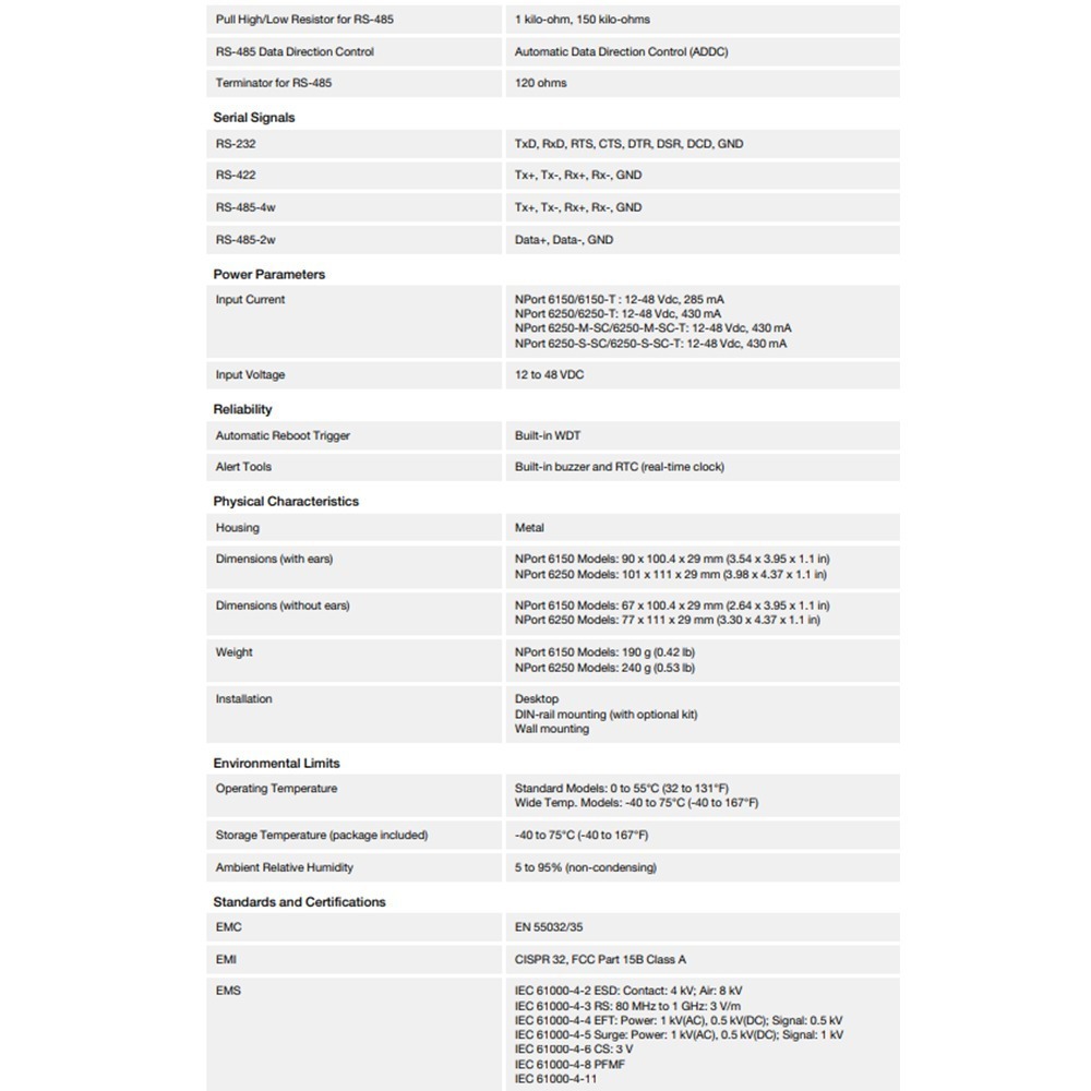 昌運監視器 MOXA NPORT 6250-M-SC 2埠RS-232/422/485 安全設備伺服器(請來電洽詢)-細節圖5
