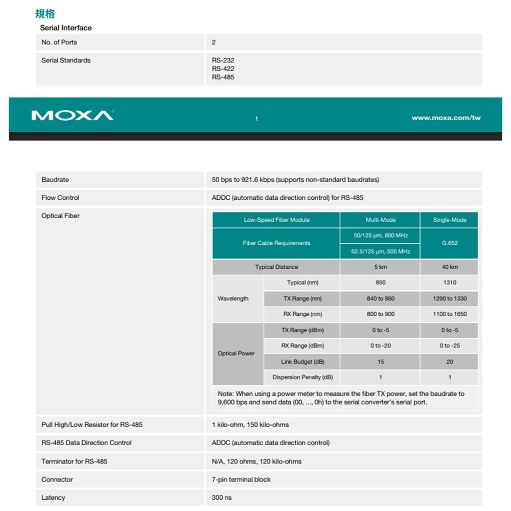 昌運監視器 MOXA TCF-142-M-SC RS-232/422/485轉光纖轉換器 多模SC-細節圖3