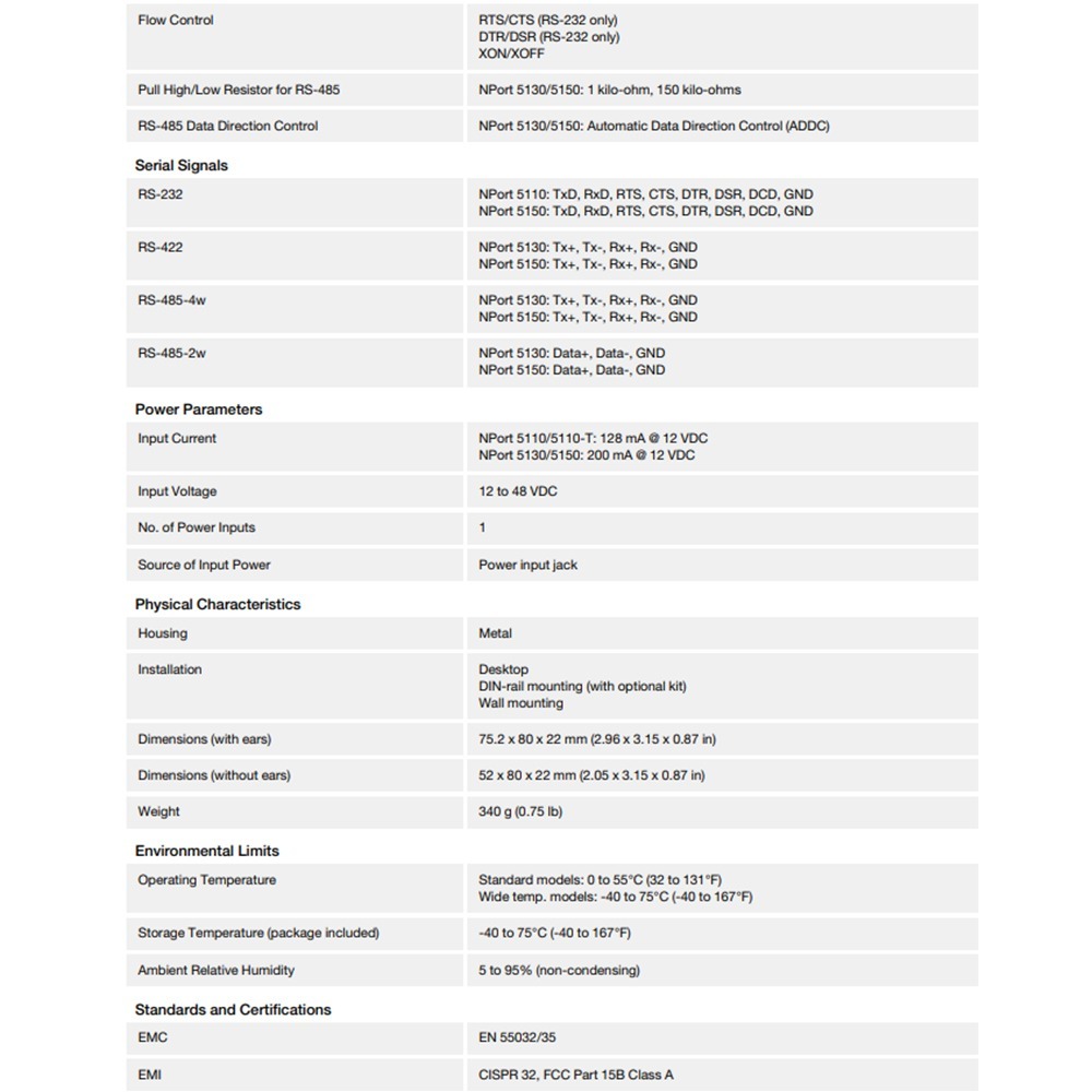 昌運監視器 MOXA NPort 5130 1埠RS-422/485串列設備伺服器-細節圖4
