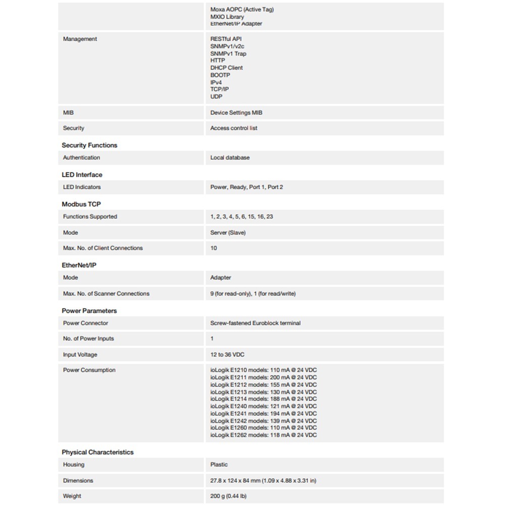 昌運監視器 MOXA ioLogik E1214 2埠乙太網路交換器的乙太網路遠端I/O 6xDI 6個繼電器-細節圖7