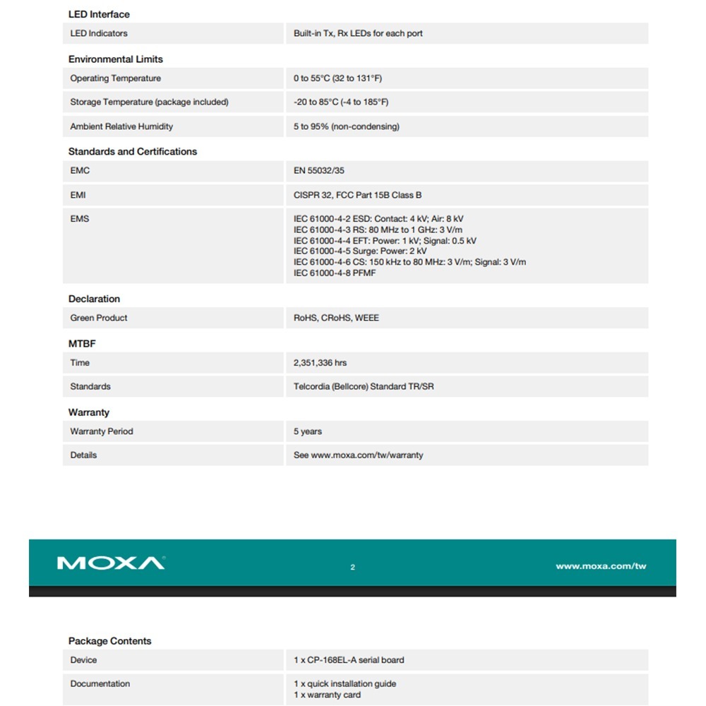 昌運監視器 MOXA CP-168EL-A w/oCable 8埠RS-232短版型PCI Express擴充卡不含電纜-細節圖4