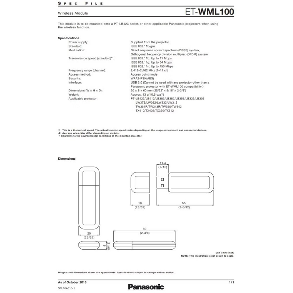 昌運監視器 Panasonic ET-WML100 無線投影模組-細節圖2