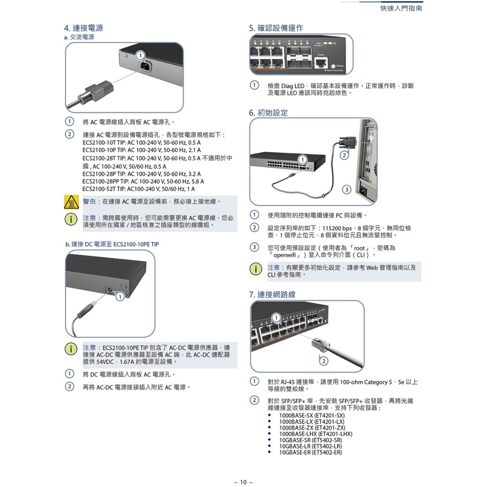 昌運監視器 Edge-corE Edgecore ECS2100-10P 10埠智慧網管型PoE交換器-細節圖4