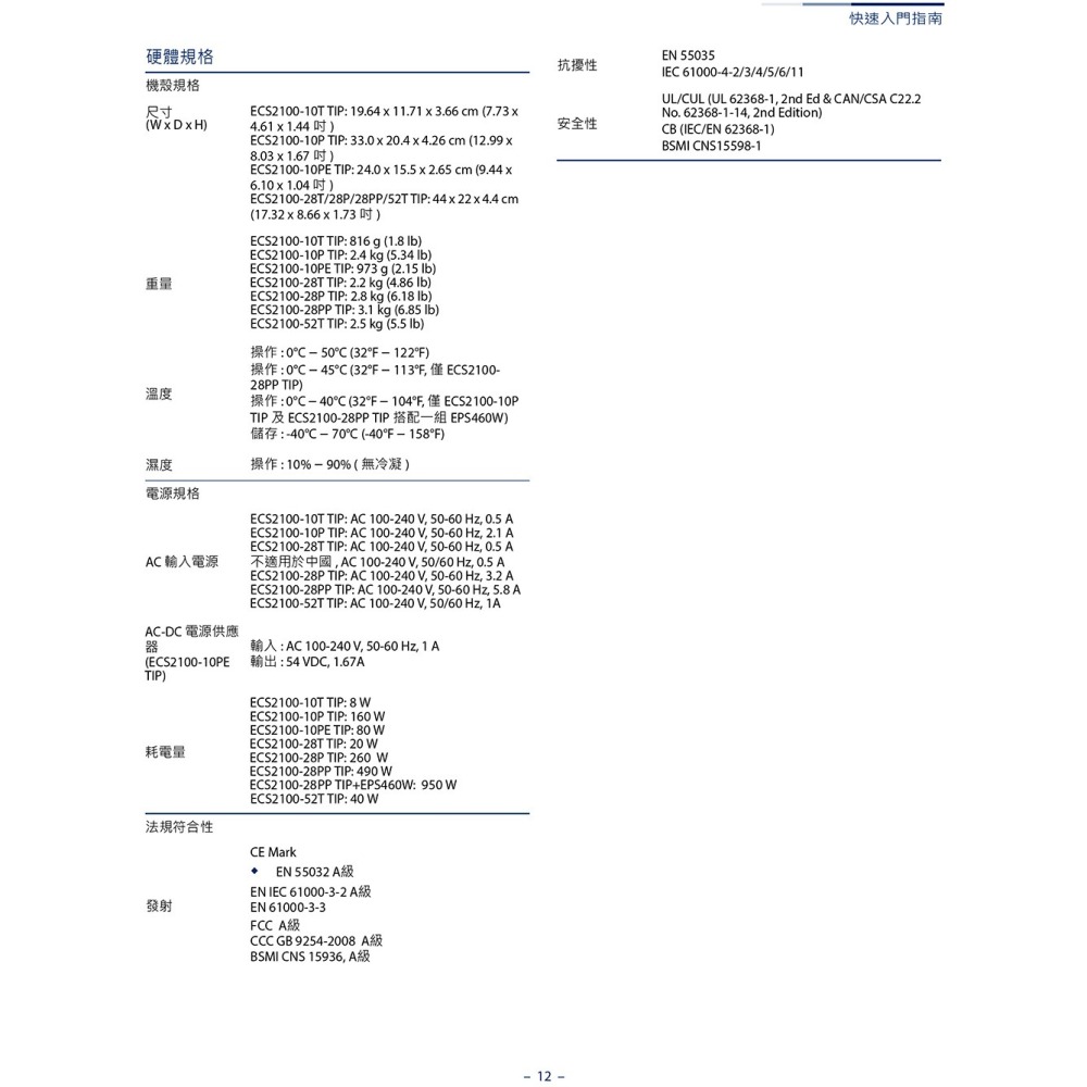 昌運監視器 Edge-corE Edgecore ECS2100-10P 10埠智慧網管型PoE交換器-細節圖6