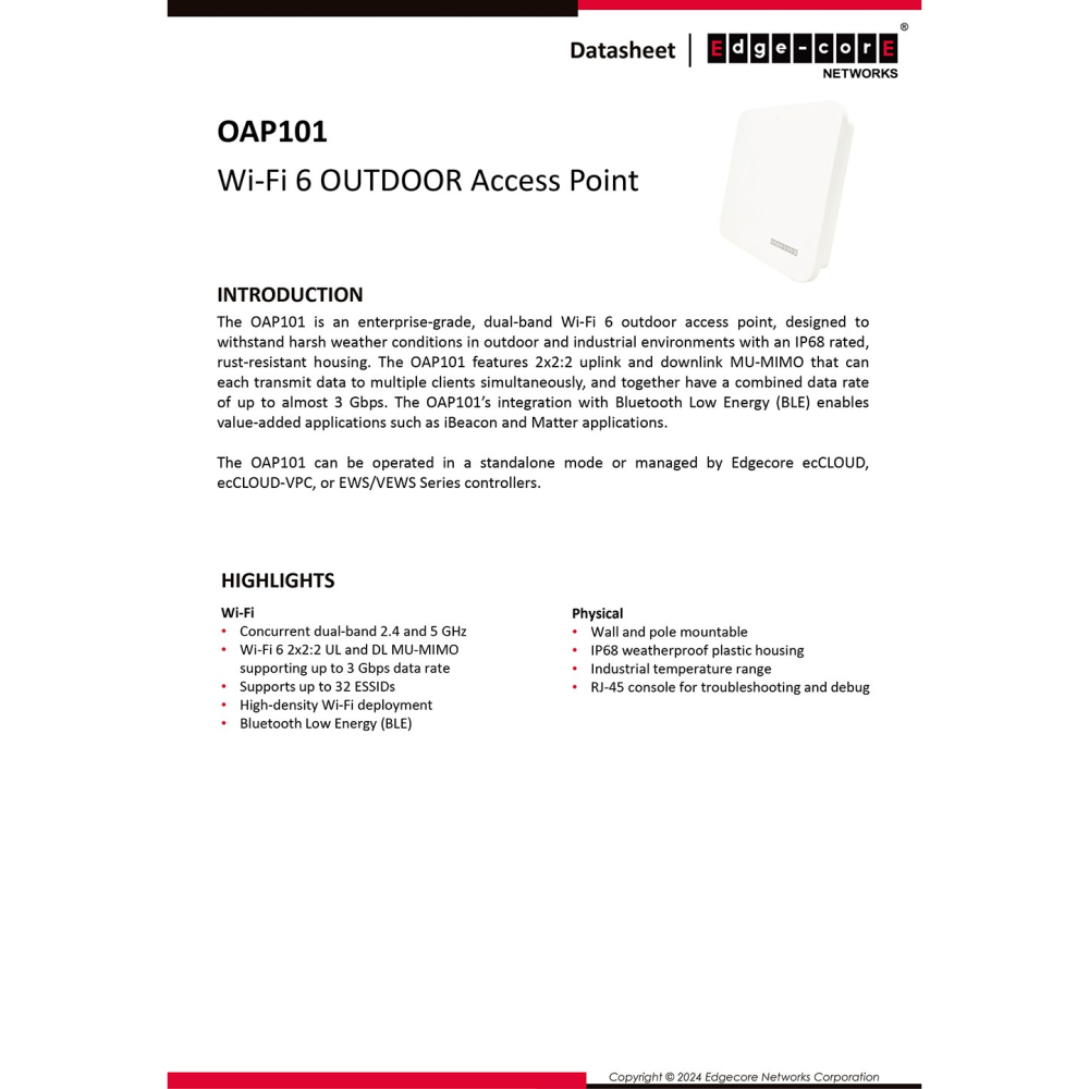 昌運監視器 Edge-corE Edgecore OAP101 戶外無線基地台 IP68防護等級 PoE供電-細節圖3