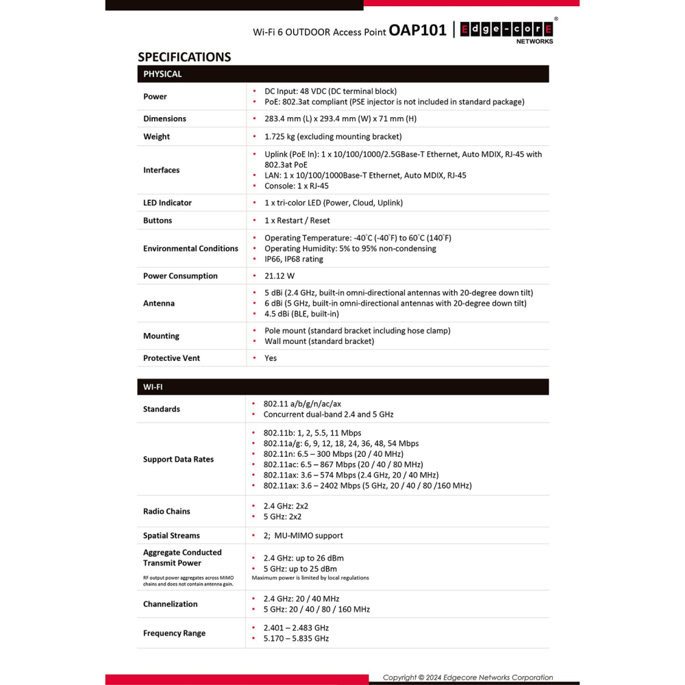 昌運監視器 Edge-corE Edgecore OAP101 戶外無線基地台 IP68防護等級 PoE供電-細節圖4