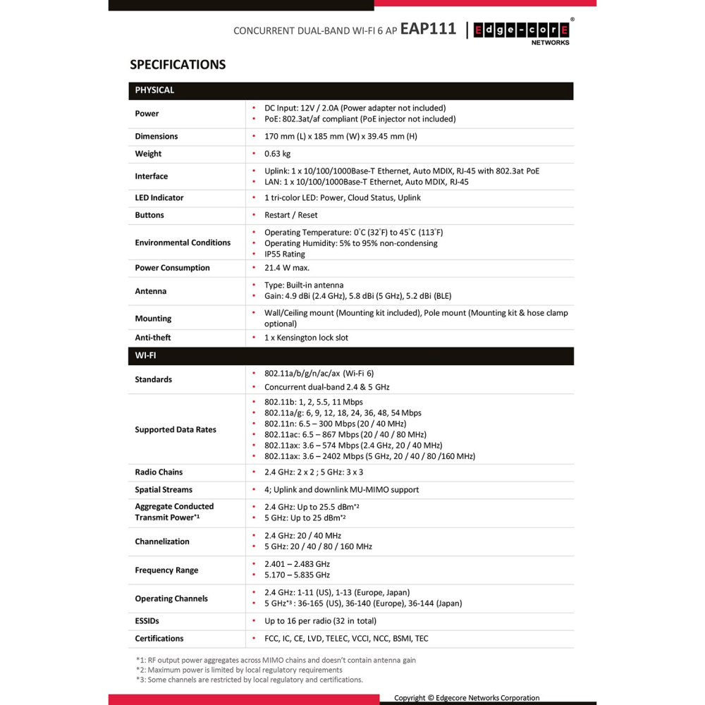 昌運監視器 Edge-corE Edgecore EAP111 無線基地台 併發雙頻 2.4 GHz 與 5 GHz-細節圖4