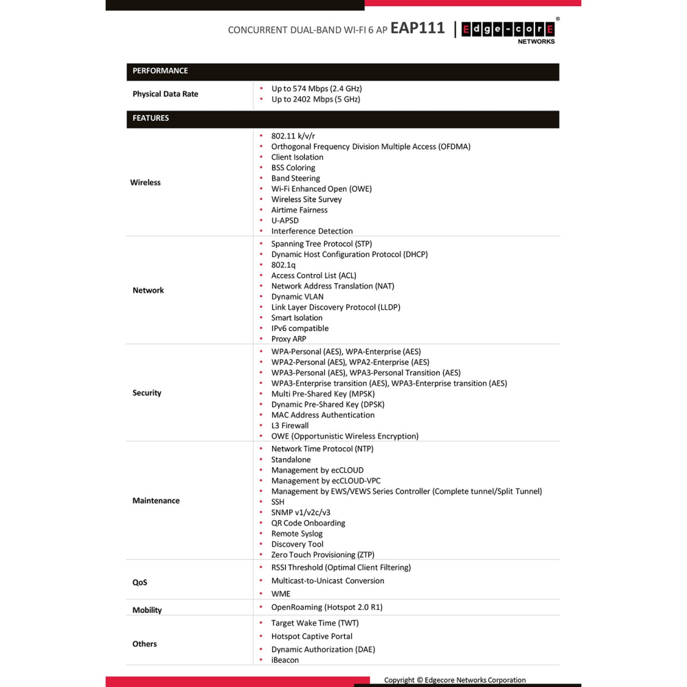 昌運監視器 Edge-corE Edgecore EAP111 無線基地台 併發雙頻 2.4 GHz 與 5 GHz-細節圖5