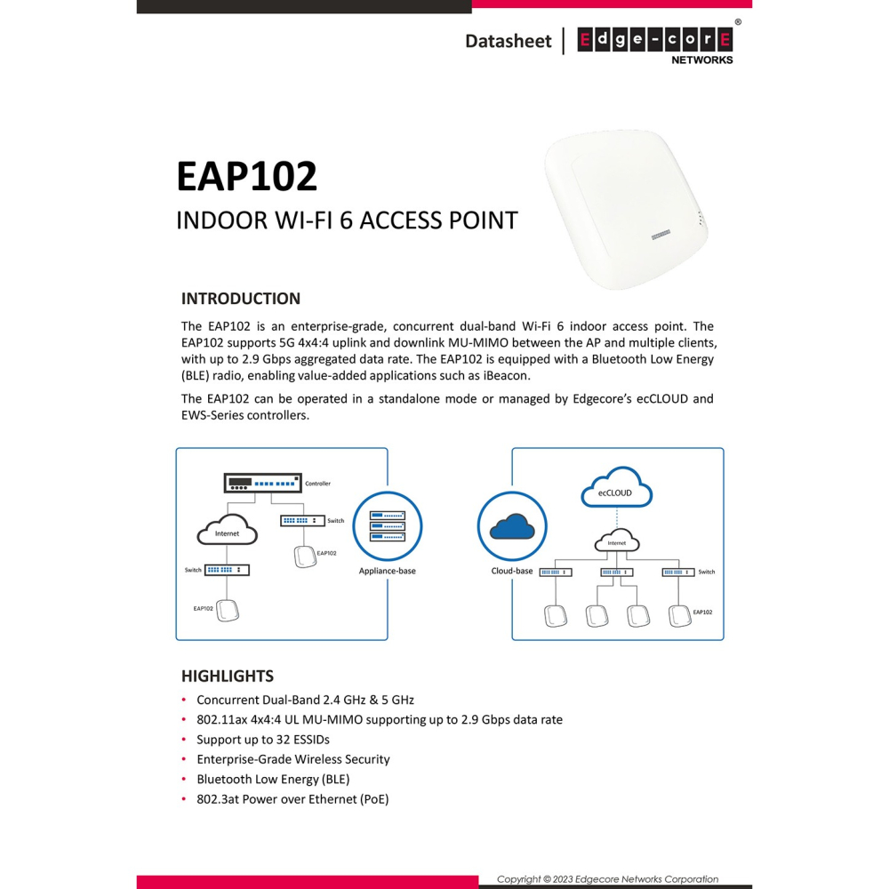 昌運監視器 Edge-corE Edgecore EAP102 企業級無線網路基地台-細節圖3