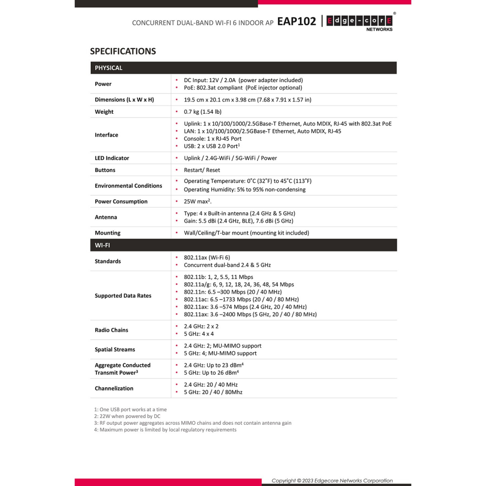 昌運監視器 Edge-corE Edgecore EAP102 企業級無線網路基地台-細節圖4