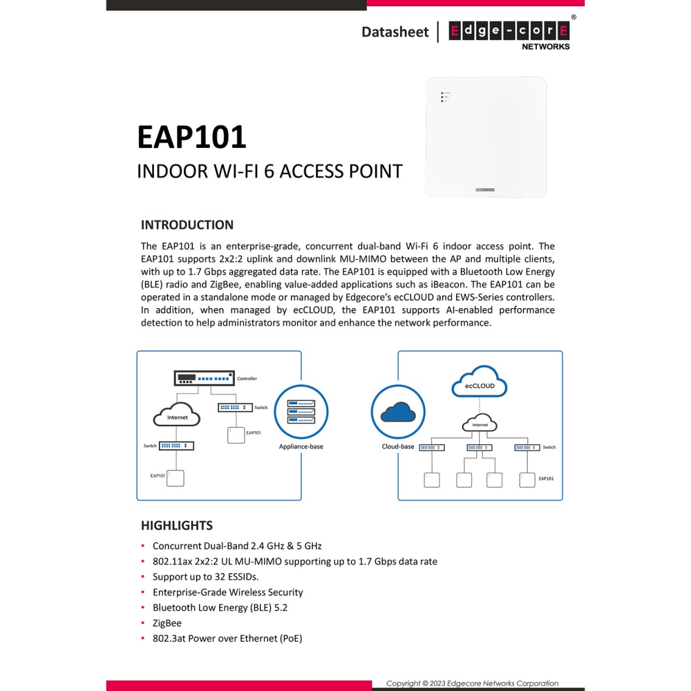 昌運監視器 Edge-corE Edgecore EAP101 無線基地台 2.4GHz和5GHz雙頻並發-細節圖3