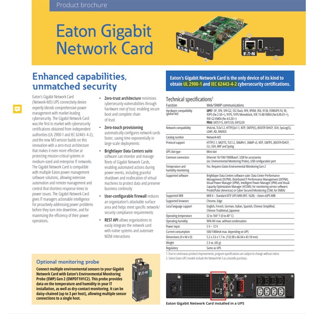 EATON 飛瑞 昌運監視器 伊頓 Network-M3 伊頓千兆網卡-細節圖4