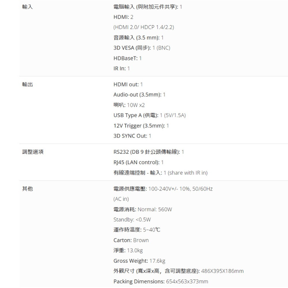 昌運監視器 ViewSonic LS951WU 8,000 流明 WUXGA 短焦雷射投影機-細節圖3