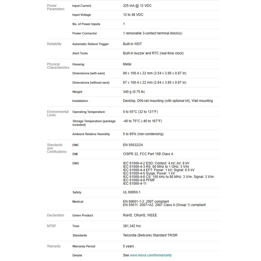 昌運監視器 MOXA NPort 5210 w 2埠 RS-232 串列設備伺服器-細節圖3