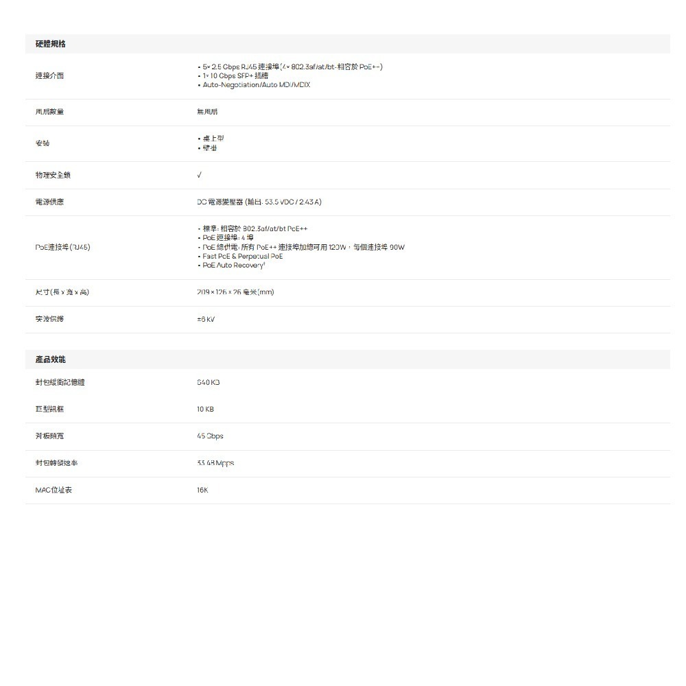 TP-LINK ES206XPP-M2 Omada 5 埠 SFP+簡易管理型交換器 昌運監視器-細節圖2