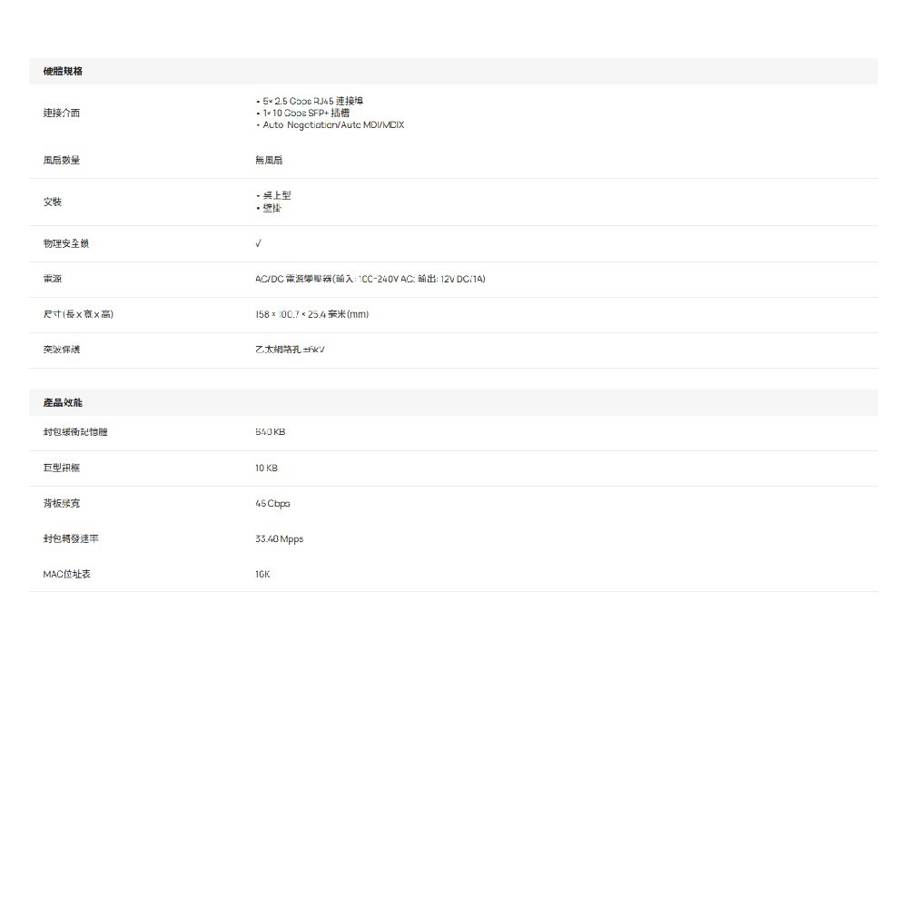 TP-LINK ES206X-M2 Omada 5 埠 2.5GBASE-T 簡易管理型交換器 昌運監視器-細節圖2