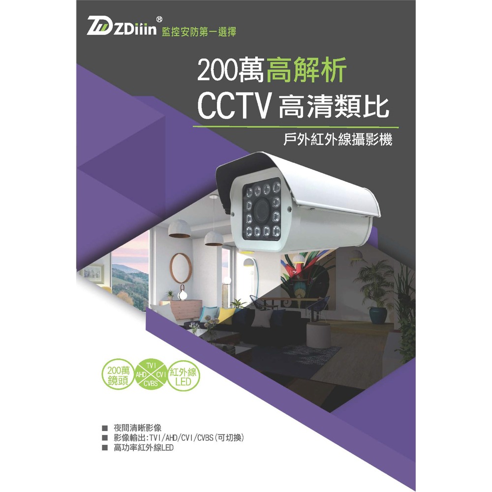 昌運監視器 ZDiiin ZD-8006A2.8-12 200萬防護罩紅外線攝影機-細節圖3