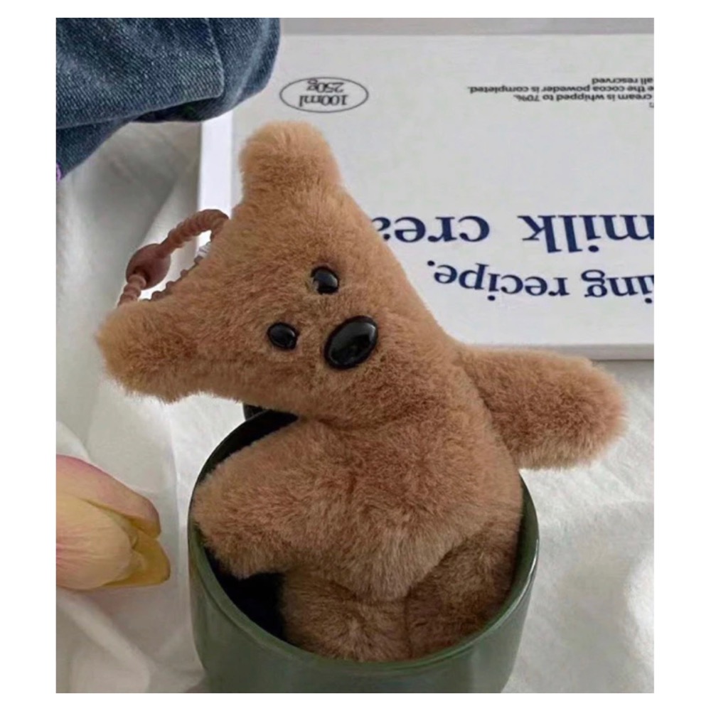 ✨ bbbb.✨ 現貨+預購 頭歪歪泰迪吊飾-細節圖2