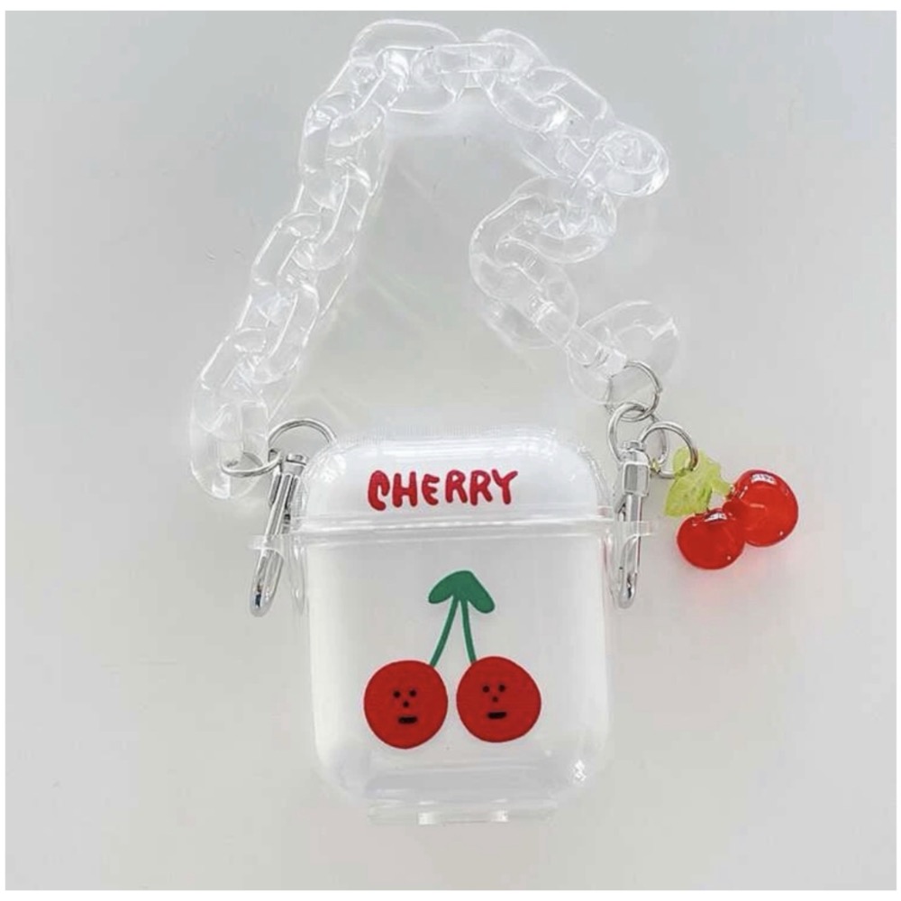✨bbbb.✨現貨不用等 🍒超美 ins風 櫻桃 AirPods耳機殼附鏈條🍒-細節圖2