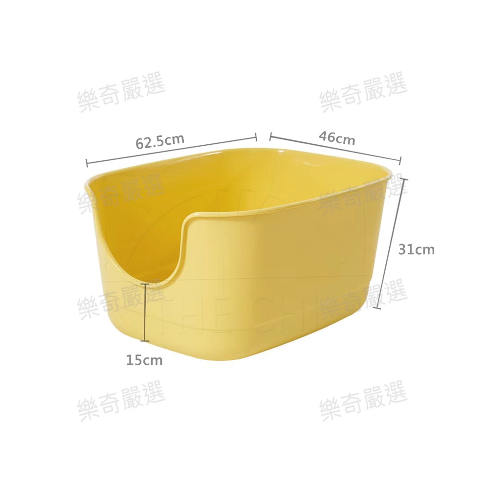 🎉 【現貨】一體式貓砂盆 開放式貓盆 超大貓砂盆 貓砂盆 大尺寸大空間 半封閉貓砂盆 肥貓 胖貓 礦砂-規格圖7
