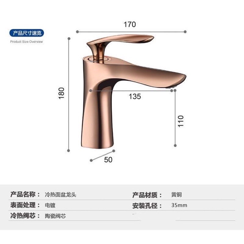 奢華玫瑰金水龍頭/現貨在台-細節圖2