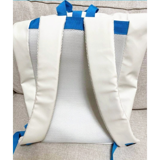 全新未使用 第十五屆全國運動會紀念背包 喜樂包 防水PU 50×40×15cm 吉祥物觀眾大禮包款-細節圖2