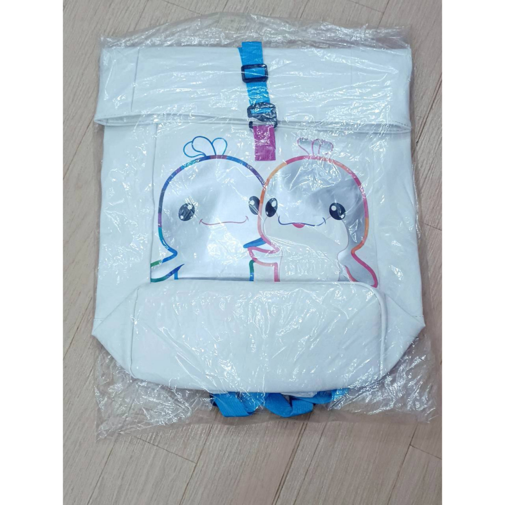 全新未使用 第十五屆全國運動會紀念背包 喜樂包 防水PU 50×40×15cm 吉祥物觀眾大禮包款-細節圖3