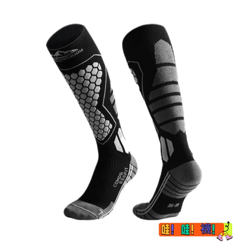 Golovejoy 冬季極限保暖 | 專業羊毛長筒滑雪襪 - 戶外防風防寒高筒襪-細節圖2