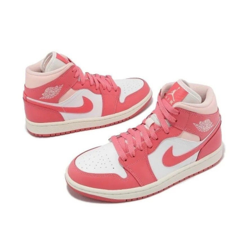 【SY】預購Wmns Air Jordan 1 Mid 女鞋 粉紅 白 草莓奶油BQ6472-186