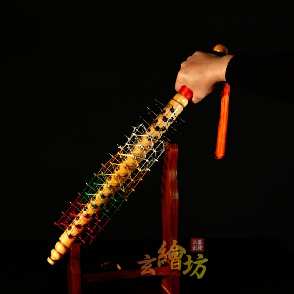 [玄繪藝術彩繪坊]釘棍-乩身五寶兵器-細節圖4