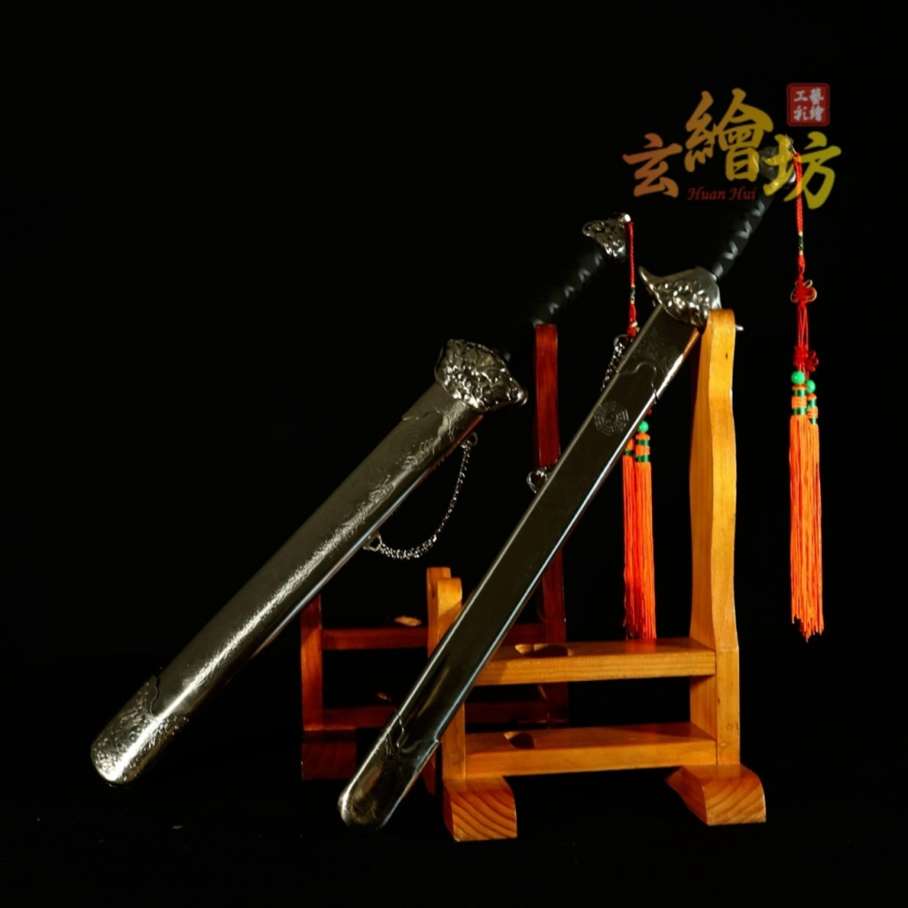 [玄繪藝術彩繪坊]黑劍白劍/尚方七星劍/鎮宅七星劍肉身/紅把黑把黑寬把七星劍/90公分尚方寶劍-細節圖5