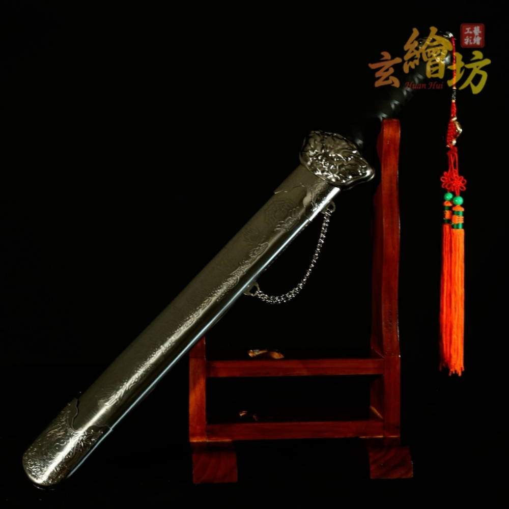 [玄繪藝術彩繪坊]黑劍白劍/尚方七星劍/鎮宅七星劍肉身/紅把黑把黑寬把七星劍/90公分尚方寶劍-細節圖6