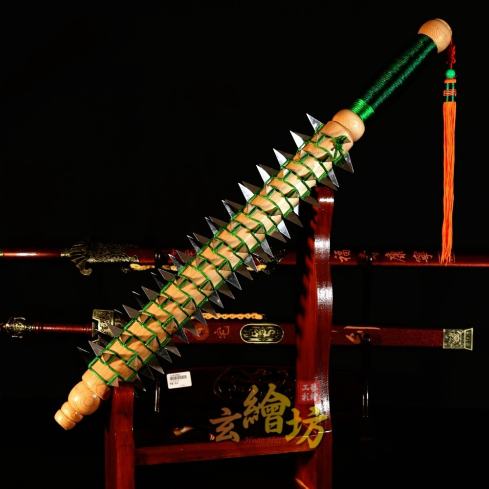 [玄繪藝術彩繪坊]角棍-乩身五寶兵器-細節圖2