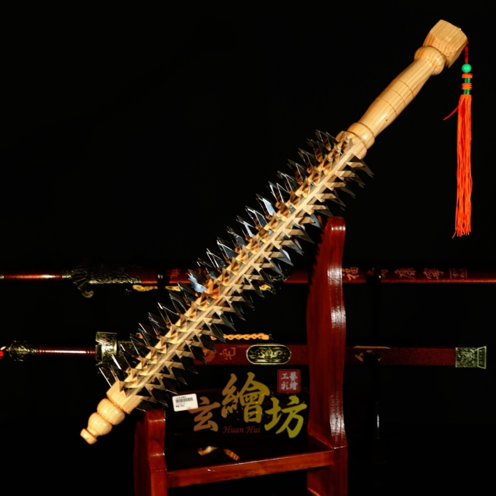 [玄繪藝術彩繪坊]角棍-乩身五寶兵器-細節圖11