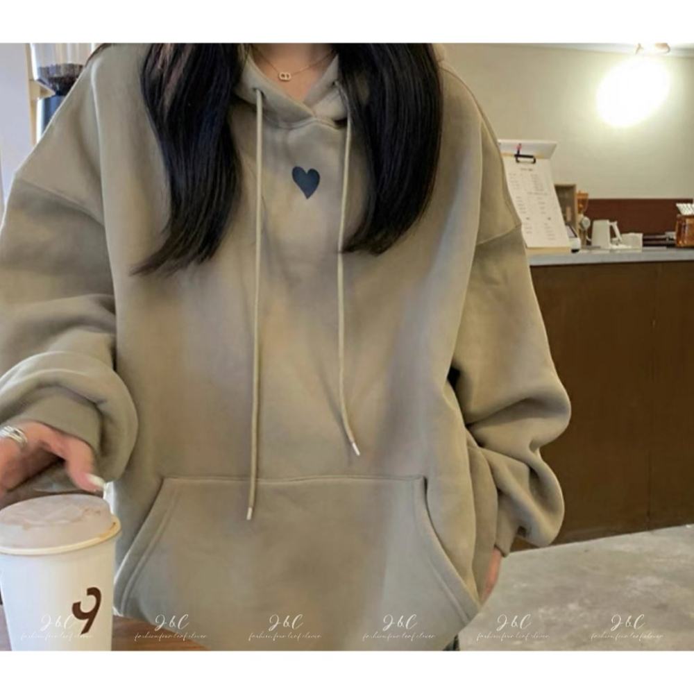 J&C 👚美式復古oversize刷毛大學帽T👚-細節圖3