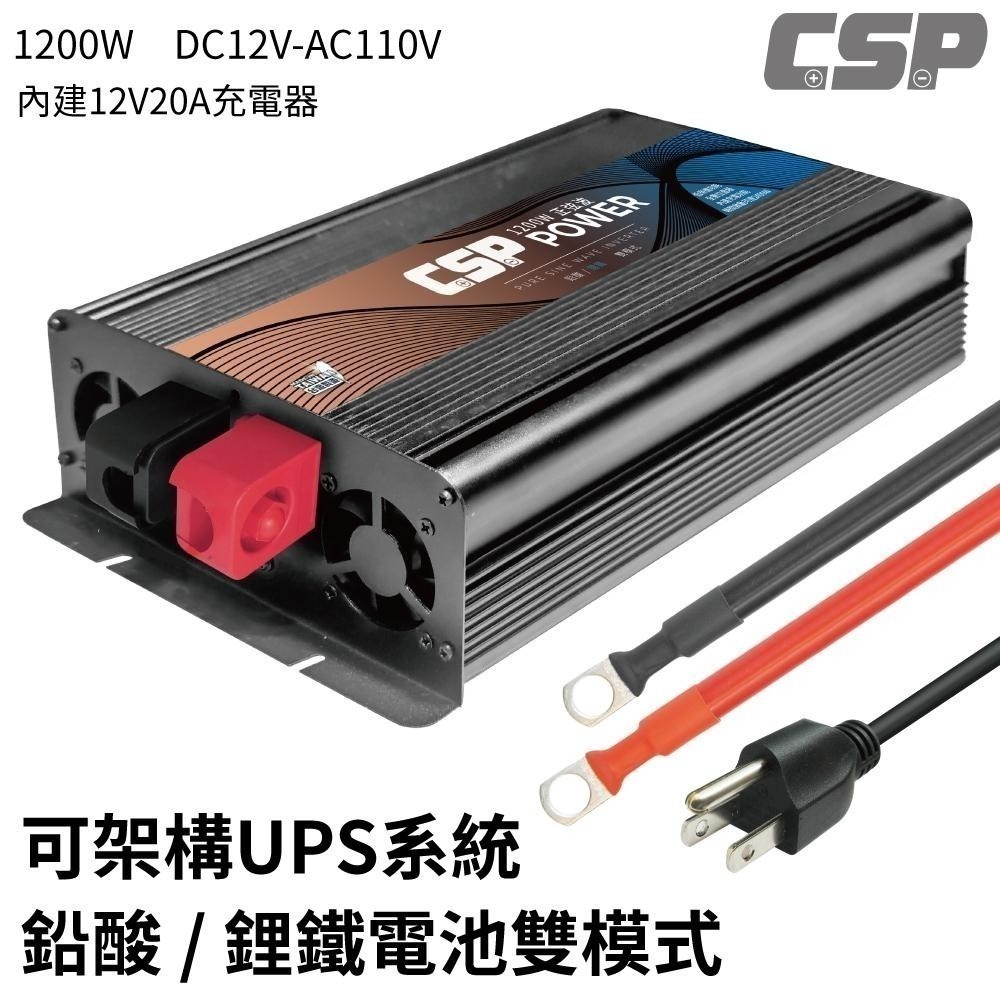 Energy storage/ES-1200【CSP】1200W DC12V轉AC110V 電源轉換器(逆變器)/儲能-細節圖3