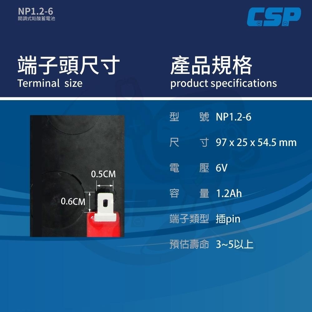 YUASA NP1.2-6鉛酸電池6V1.2Ah 不斷電系統 UPS 辦公設備 電腦終端機 POS系統機器-細節圖3