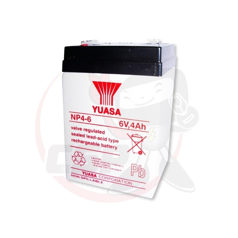 YUASA NP4-6 (20顆/箱) (6V4AH) 童車電池兒童玩具車電池更換.團媽一起合購20各團購價格-細節圖2