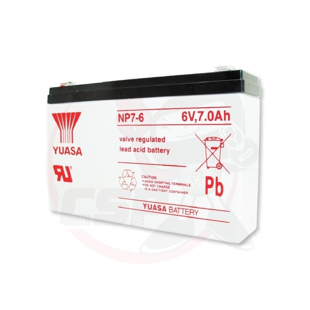 童車電池台灣湯淺 YUASA NP7-6 6V- 7AH 兒童電動車 緊急照明燈 電子秤電池 3FM7-細節圖6