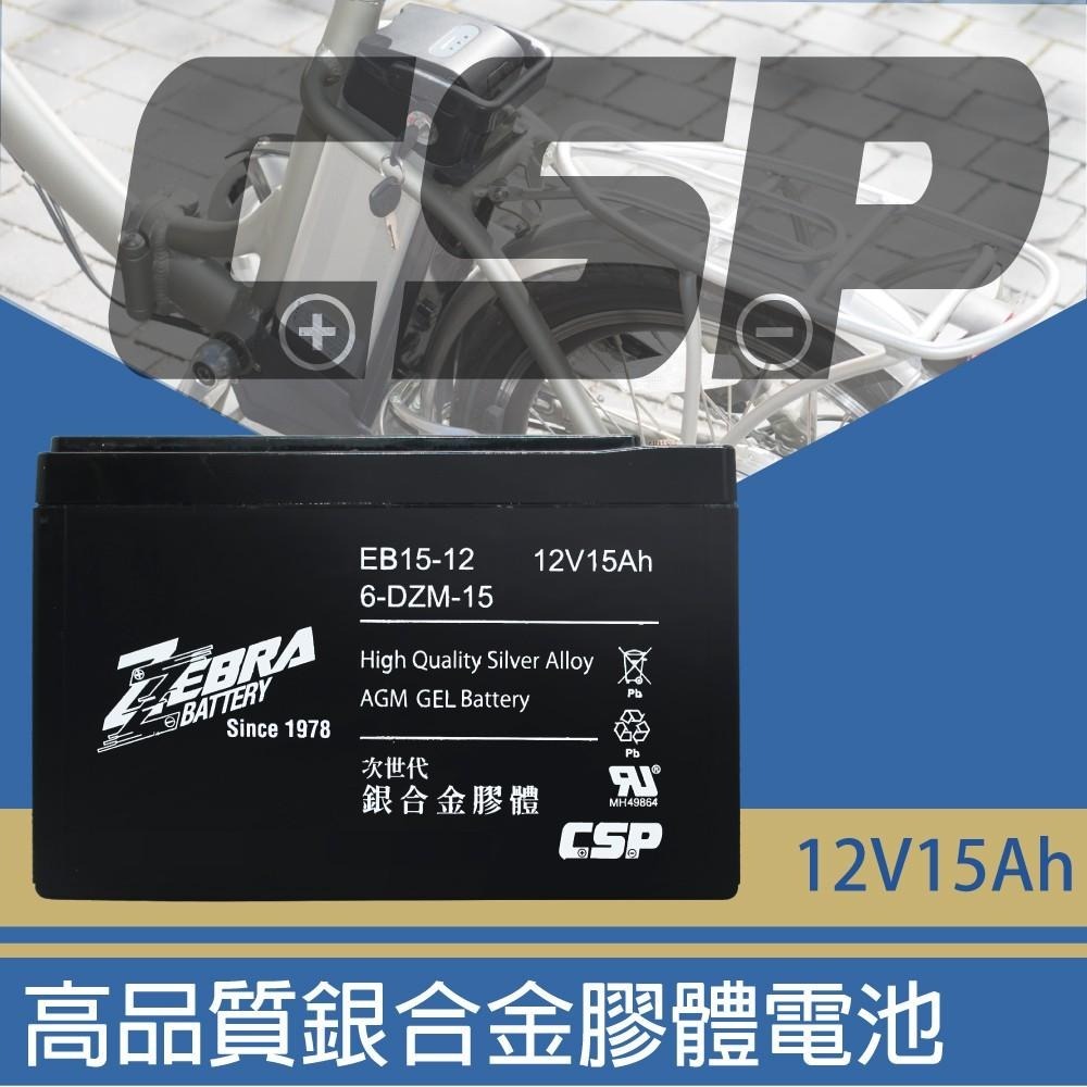 【電動車電池】CSP EB15-12銀合金膠體電池12V15Ah/等同6-DZM-15.電動車電池.REC14-12-細節圖3