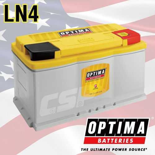 汽車電池880CCA AGM電池 捲繞設計 功率輸出更高效 賓士 歐帝瑪OPTIMA12V80Ah LN4黃
