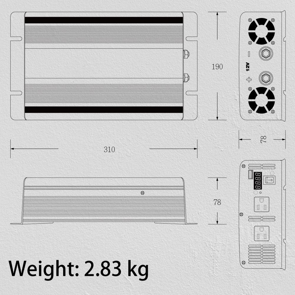 全新快速出貨 50W太陽能板發電+1000W正弦波逆變器+100Ah深循環電池組 露營設備  可看實體商品-細節圖8