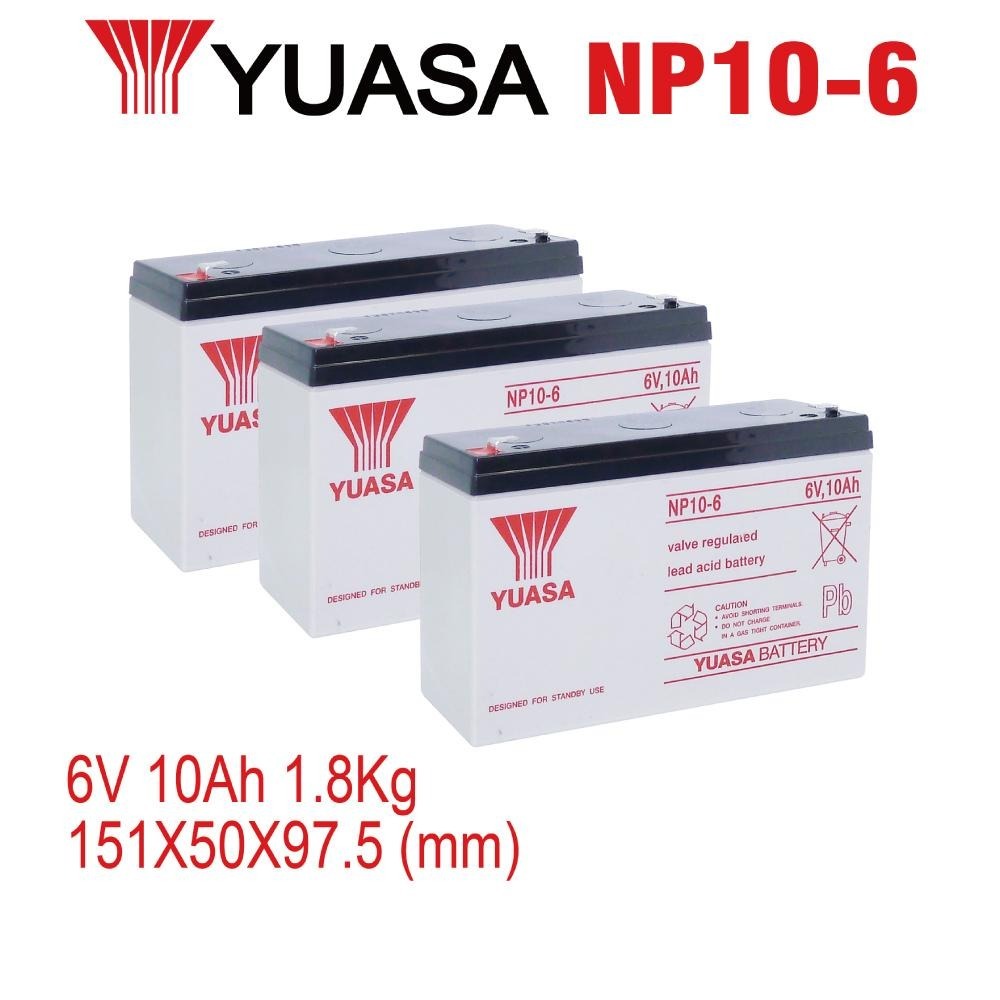 YUASA NP10-6 鉛酸電池 電動玩具車電池 兒童電動車電池 電子秤電電池 UPS電池  6V10Ah-細節圖3