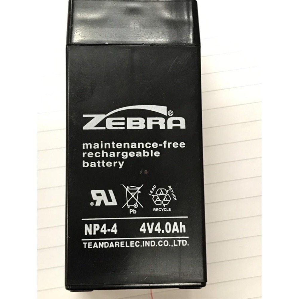 ZEBRA斑馬 NP4-4 4V4Ah 蓄電池 喊話器 電子秤 磅秤 儀器 教學擴音機 揚聲器 2FM4-細節圖3